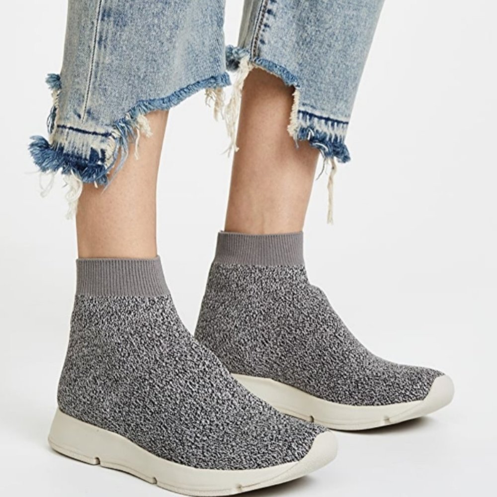 Vince Tyra Grey Knit Sock shoe size 8.5